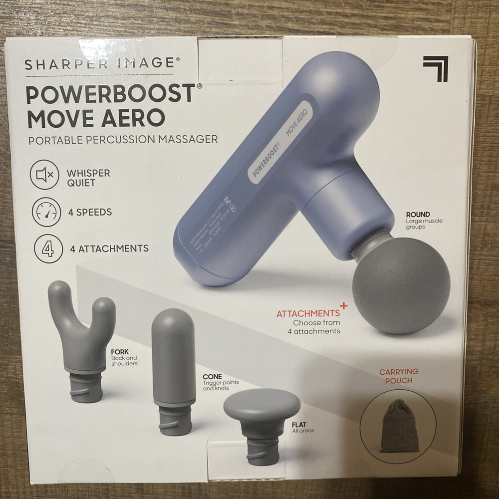 Sharper Image Massage Gun Powerboost Move Aero 3.0 Mini Percussion