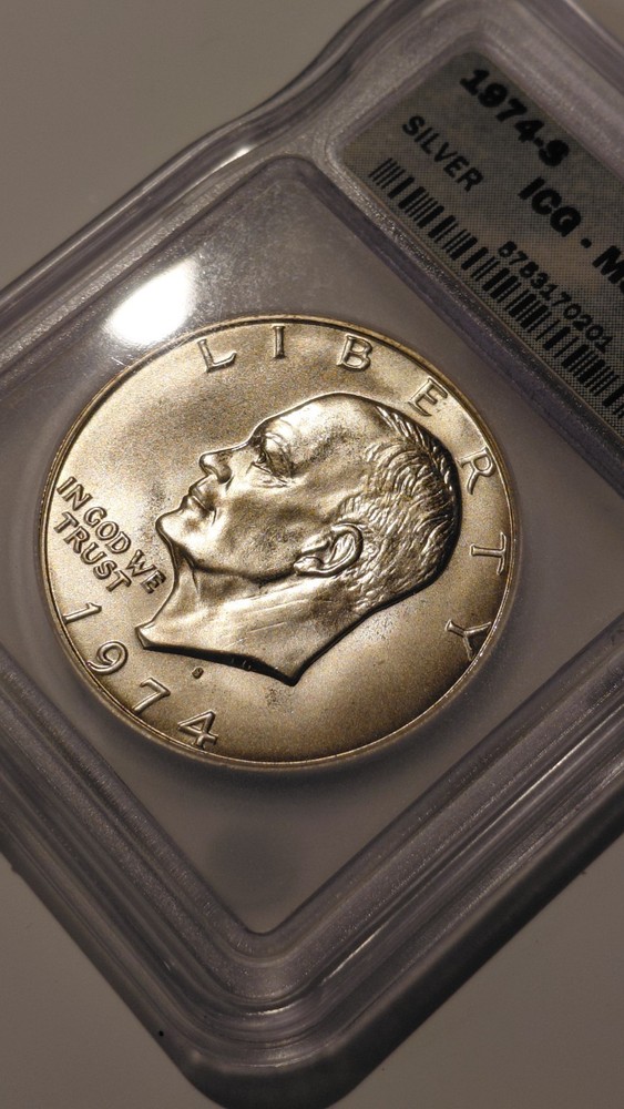1974-S $1 Eisenhower Ike Silver MS68 ICG Graded Mint State