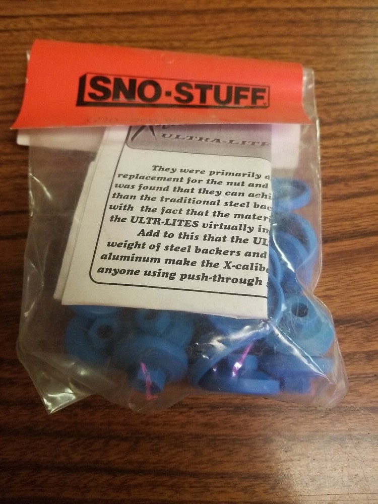 Sno-Stuff Ultra Lite Snowmobile Track Stud Backing Plate 7MM 24 Pack Blue