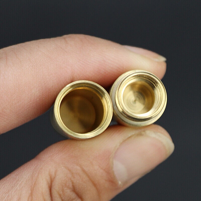 EDC Solid Brass Keychain Waterproof Box Portable Integrated Medicine Pill Box