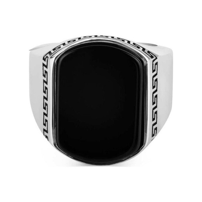 Solid 925 Sterling Silver Black Onyx Cabochon Men's Fine Handmade Ring