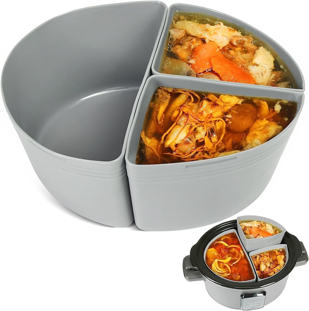 Reusable Thicker Silicone Slow Cooker Divider Liner Compatible 6 Quart Slow Cook