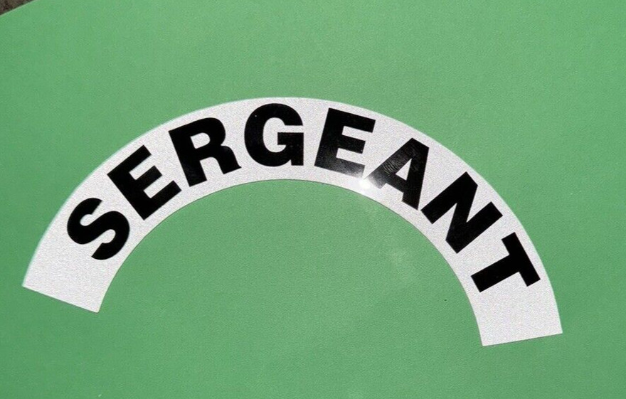 FIREFIGHTER HELMET DECALS CRESCENT (SERGEANT)