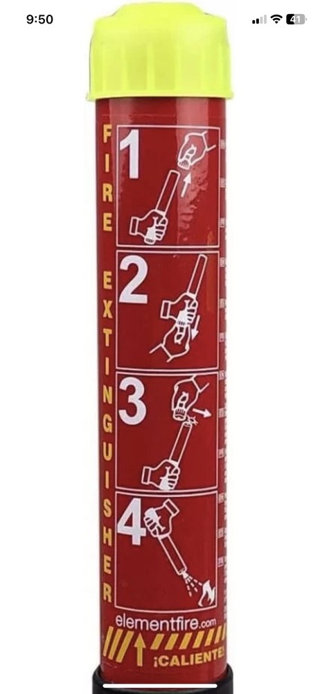 Element E50 Fire Extinguisher Stick 40050, 50 second discharge NO MAINTENANCE