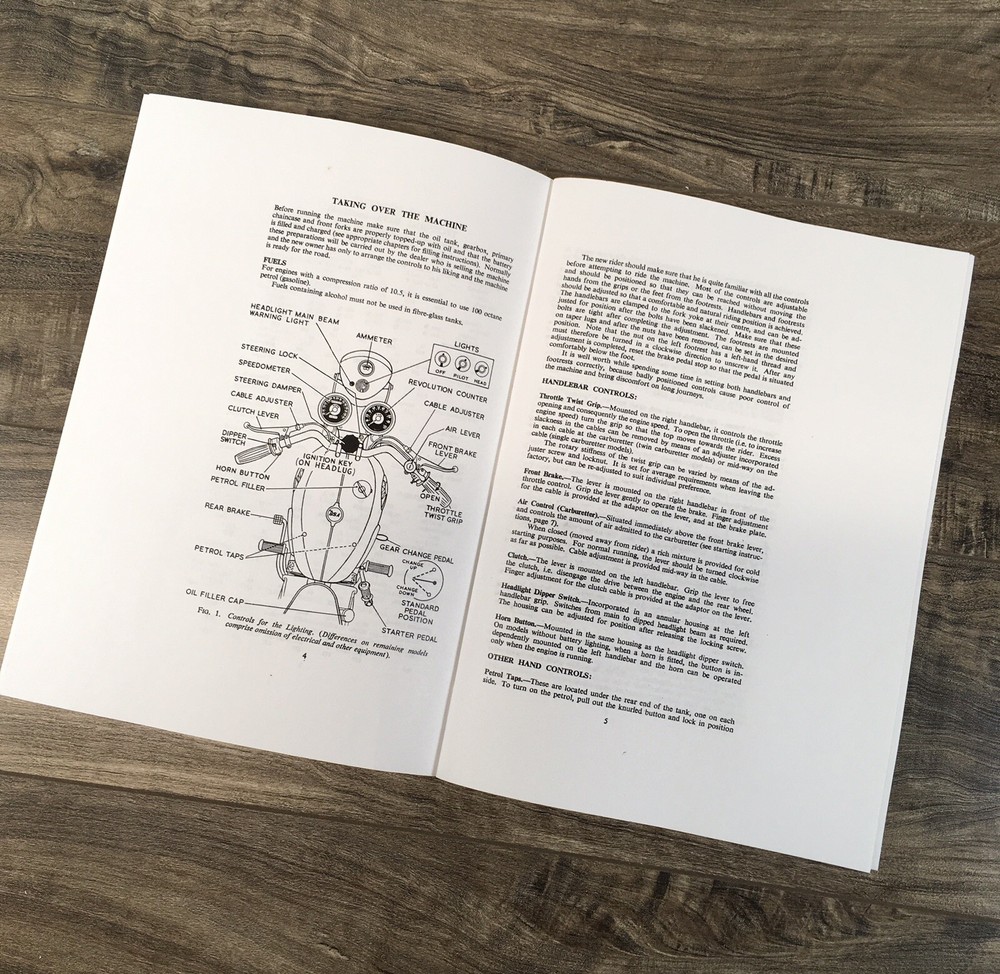 BSA A65 Thunderbolt Motorcycle Operators Manual Owners Book Construction Twin