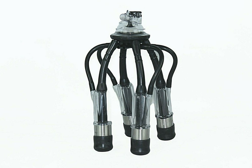 Cow Milking Cluster 200cc Rubber Liners (Size: Medium) / Acrylic Shells, Melasty