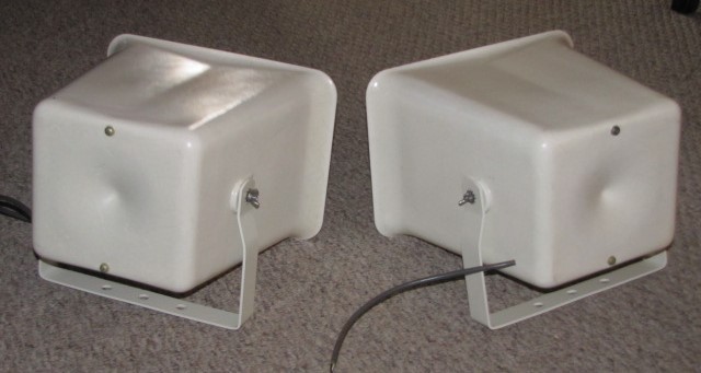 Pair (2) Vintage University Sound MLC Horn Speakers Untested