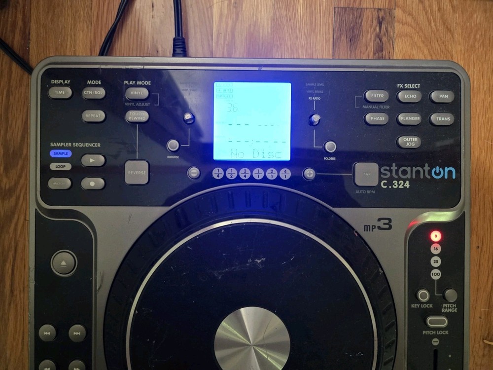 Stanton C.324 Tabletop DJ Turntable Mixer CD Player Inoperative "No Disc" Error