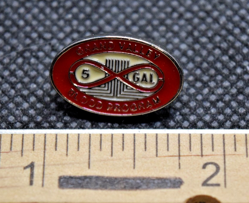Grand Valley Blood Program Blood Donation Lapel Pin