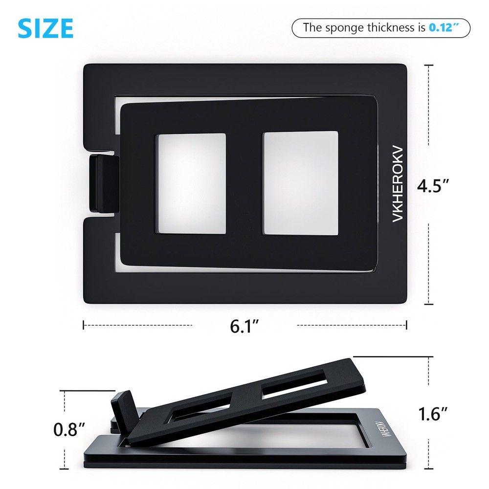 C-1 Desktop Speaker Stands Tilted Tabletop Steel Pair Black