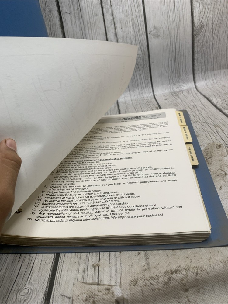 Vintique ‘87 Catalog Manual Binder