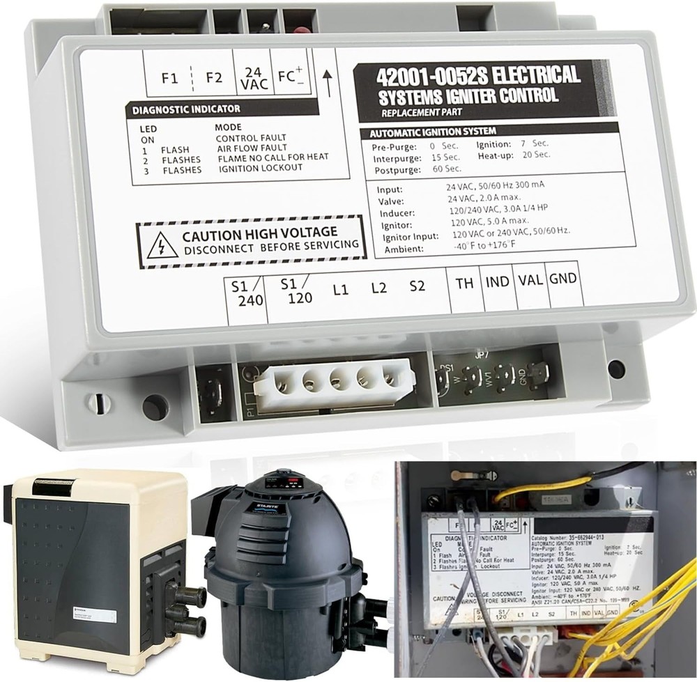 sixcow 42001-0052S Igniter Control Module Replacement for MasterTemp & Sta-Rite