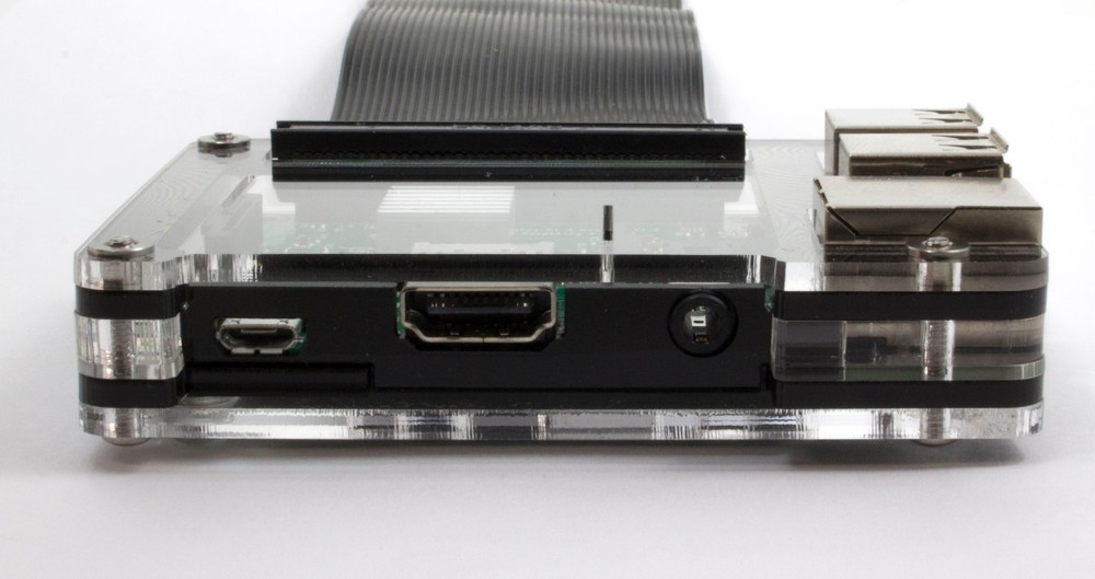 Zebra Slim Case (Black Ice) ~ for Raspberry Pi 3B+, 3, Pi 2, Pi B+ from C4Labs
