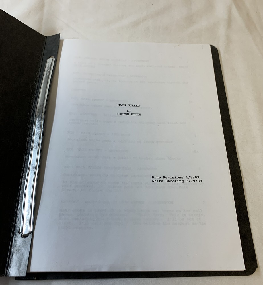 2009 set used movie script ~ MAIN STREET by Horton Foote