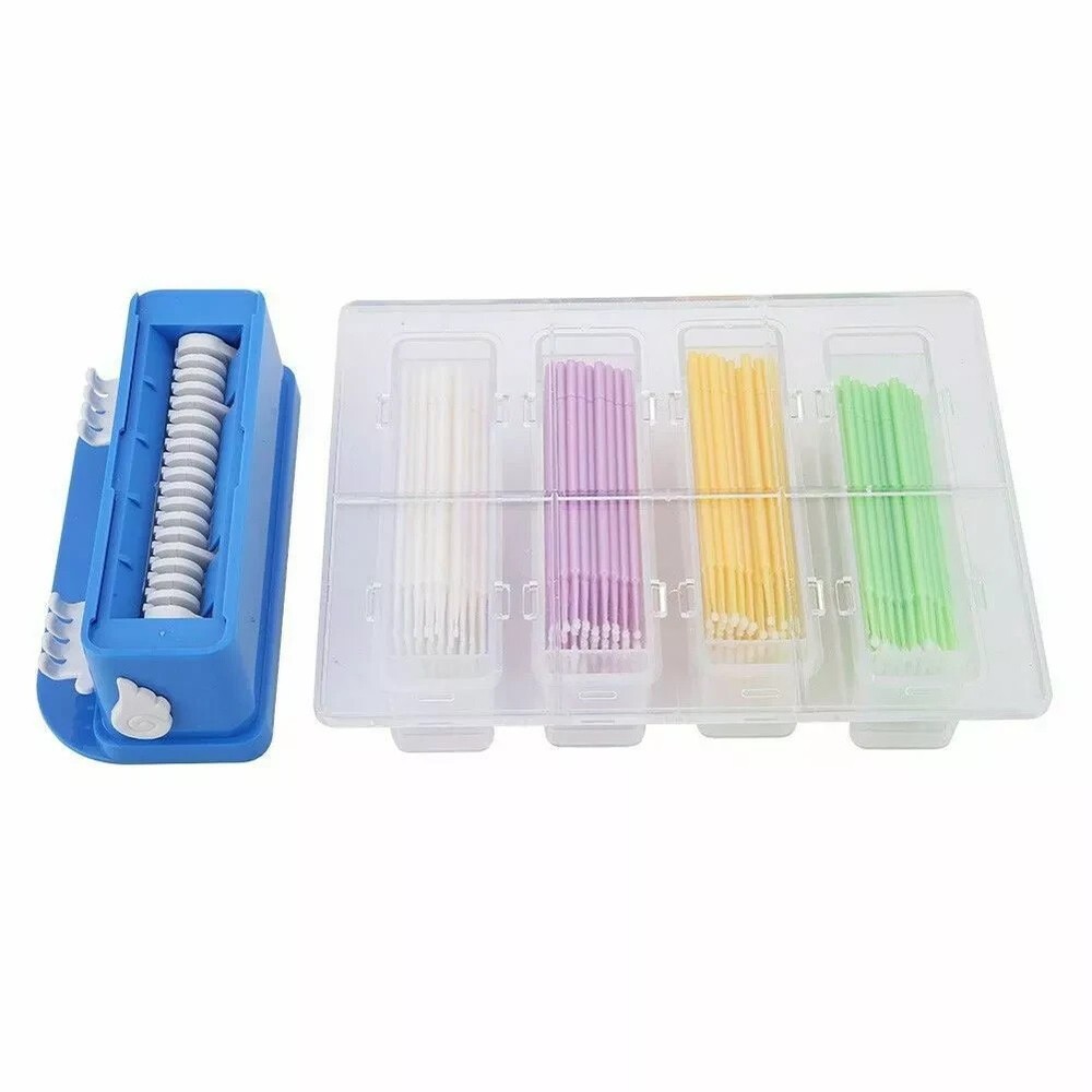 1Set Dental Disposable Micro Applicator Dispenser+400 Pcs Disposable Micro Brush