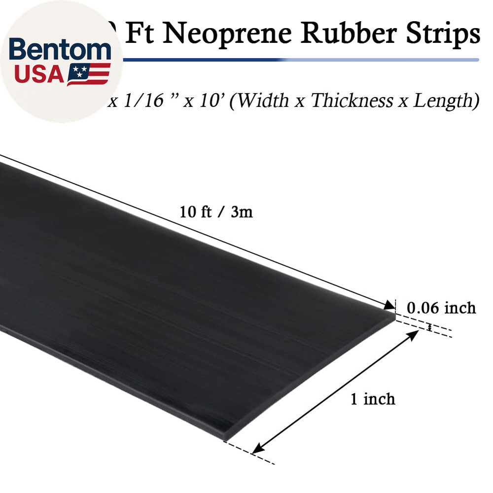 Neoprene Rubber Strips Self Adhesive Solid Rubber Sheets, Rolls & Strips for DIY