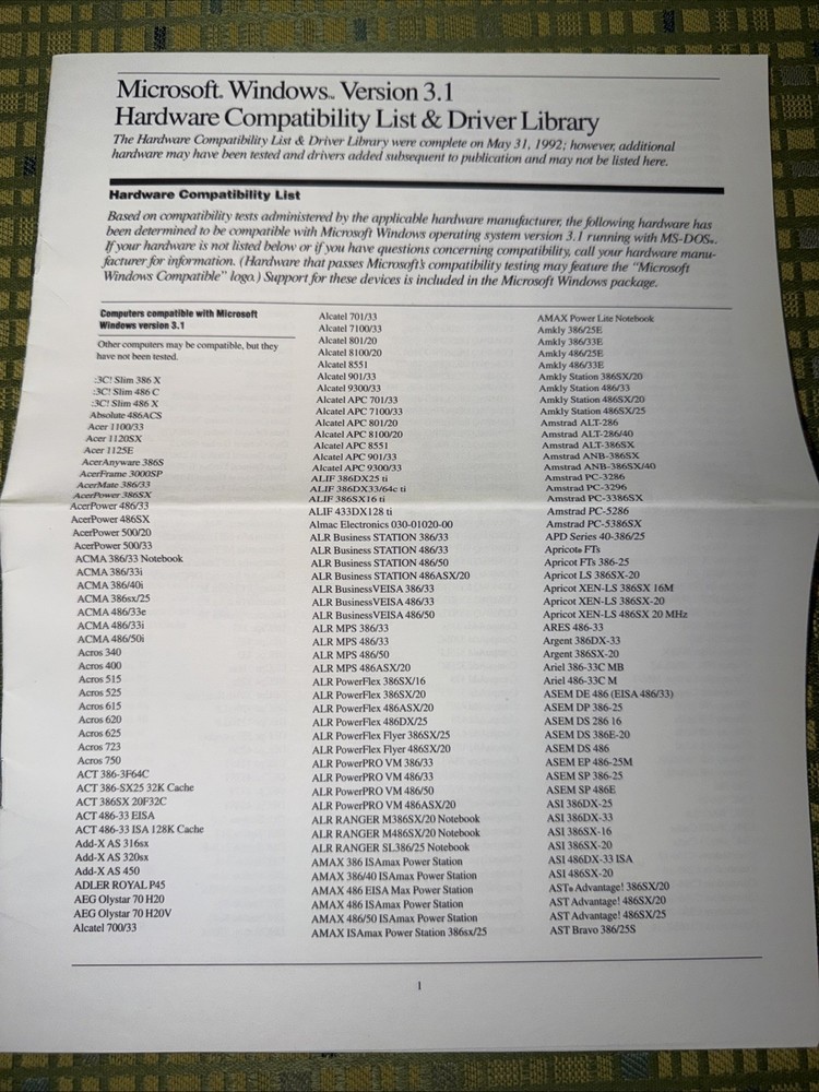 Vintage Original Microsoft Windows 3.1 & Mouse User Guide + Extra Publications