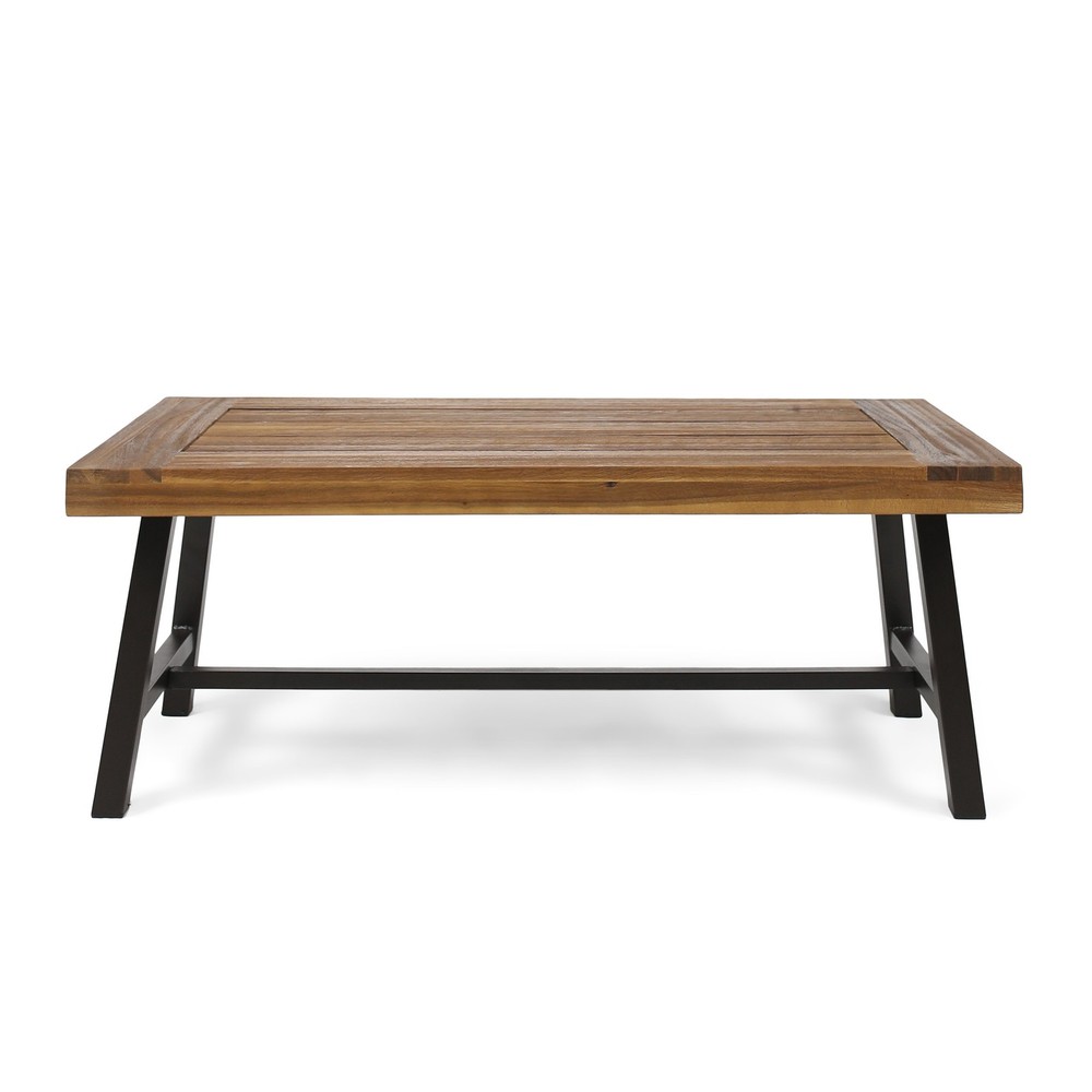 CARLISLE Solid wood grain coffee table rustic sturdy modern home decor