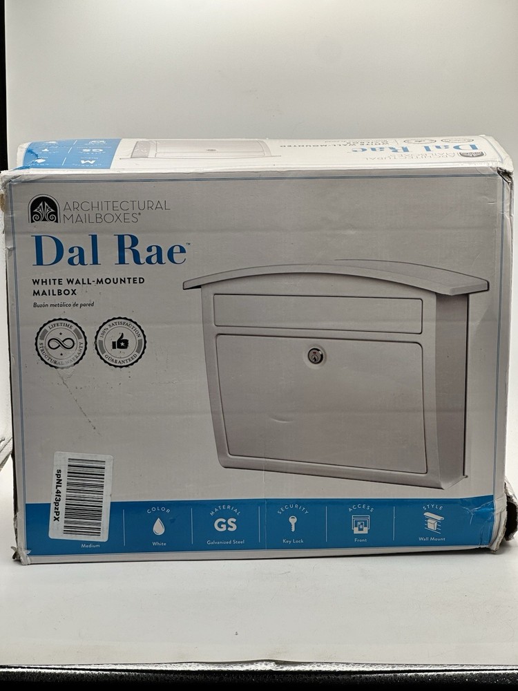 Dal Rae Architectural Mailbox Locking Wall Mount Mailbox 2562W-10 Front Access