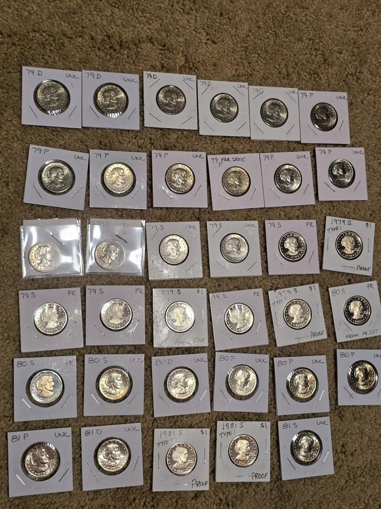 1979-1981 Susan B Anthony $1. 35 coins. Read description
