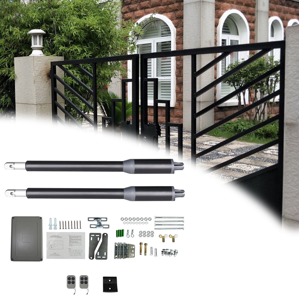 Electric Automatic Arm Dual Swing Gate Opener Heavy Duty Kit Remote Control NEW