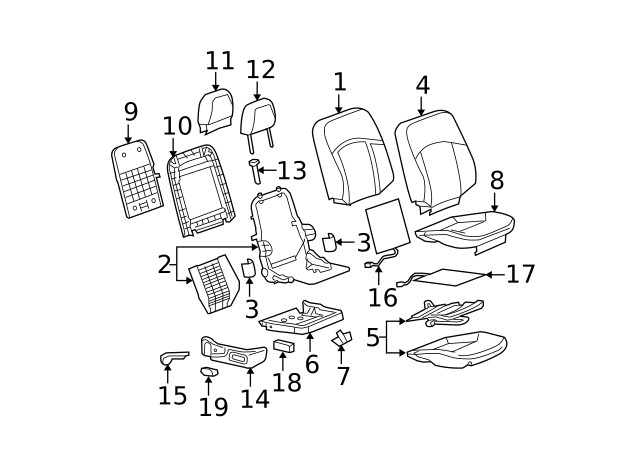 Genuine GM Headrest Cover 88996230