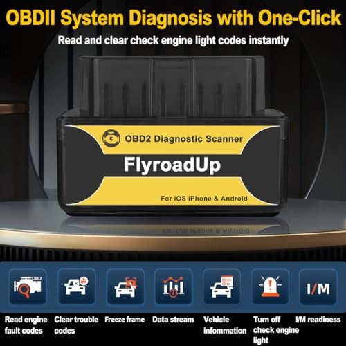 Bluetooth OBD2 Scanner for iOS & iPhone & Android - Wireless Car Code Reader