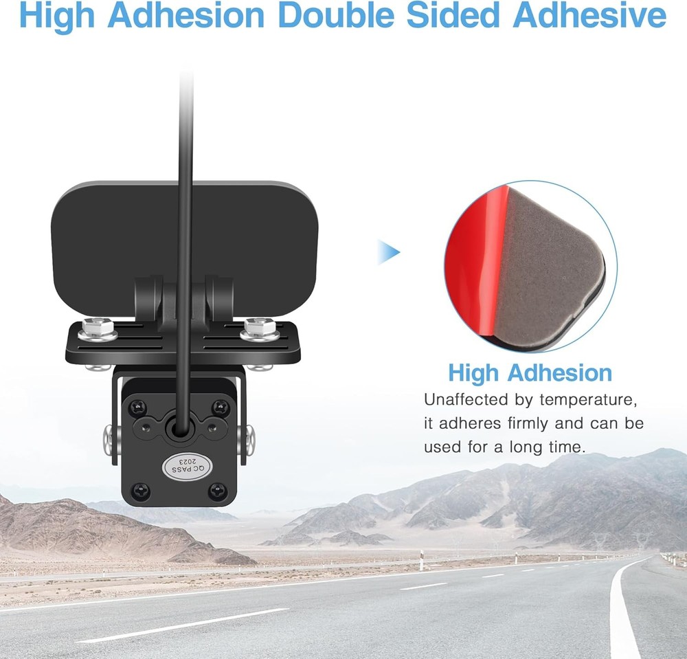 Dash Cam Rear Camera Mount(2 PCS), Universal View black