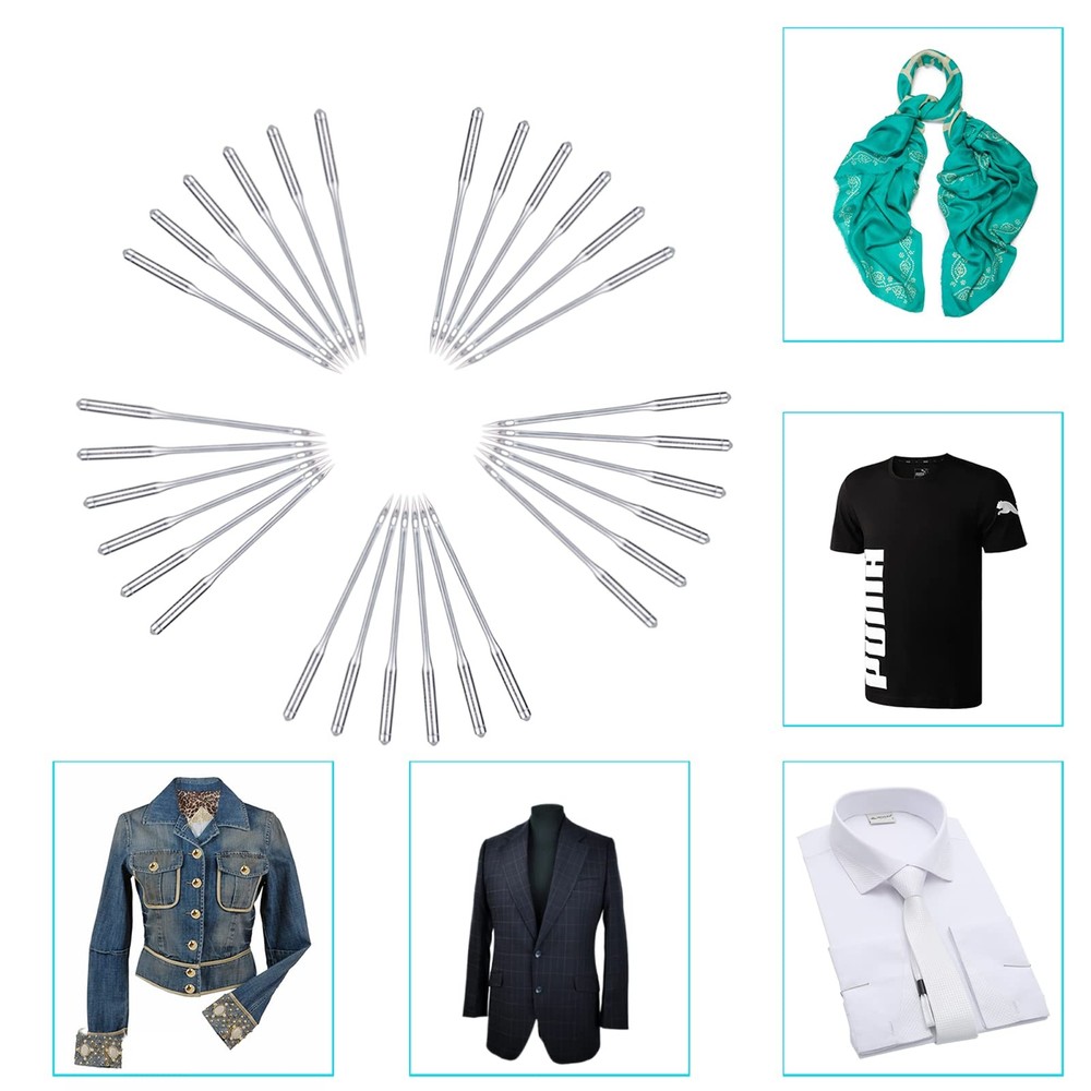 Sewing Machine Needles, 20 PCS Universal Needle, Silver