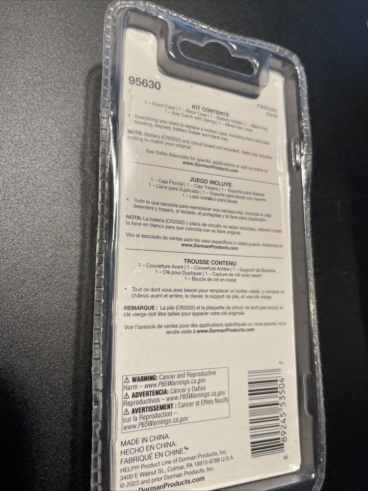 Keyless Entry Transmitter Cover-Remote Case Dorman 95630