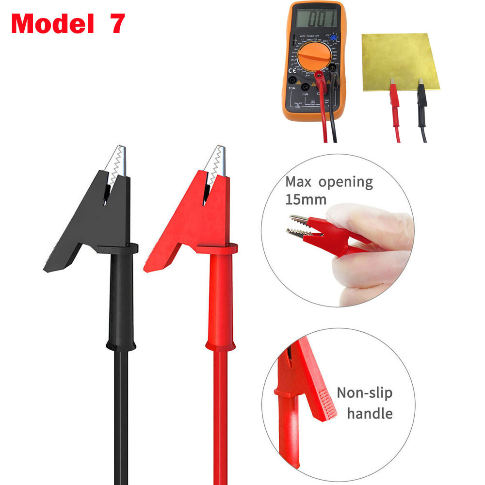 3.3FT 4mm Stackable Banana Plug Test Lead Kit & Alligator Clip & Back Probe HOT