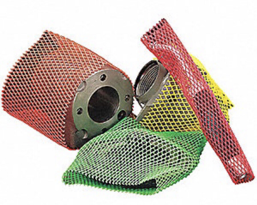 30’ RED Plastic Web Mesh Sleeve Stretchable Protective Netting Caplugs SW-10