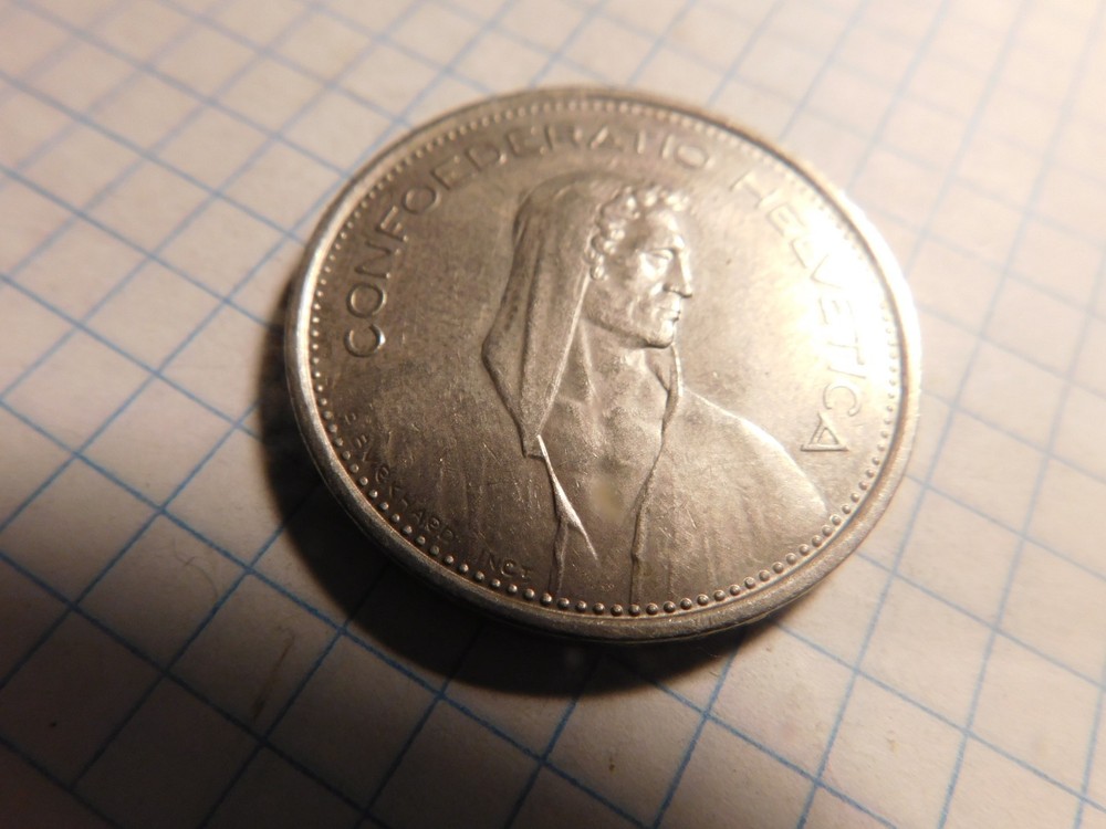 SWITZERLAND 5 FRANCS 1978 # 555