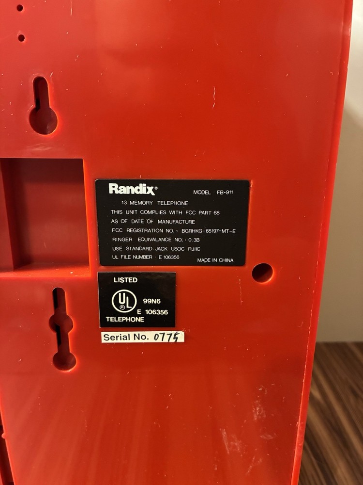 Vintage Randix FB-911 Fire Box Telephone New In Open Box Untested