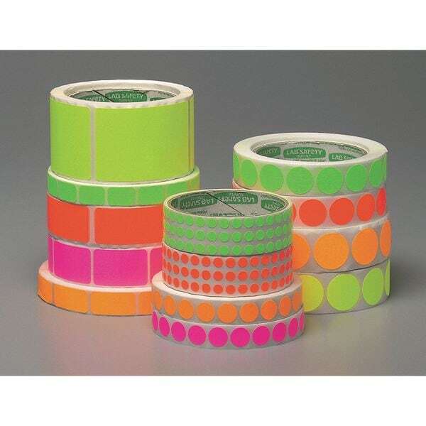 Zoro Select 3Vcn7 Blank Dot Label Orange 1"W, Pk1000
