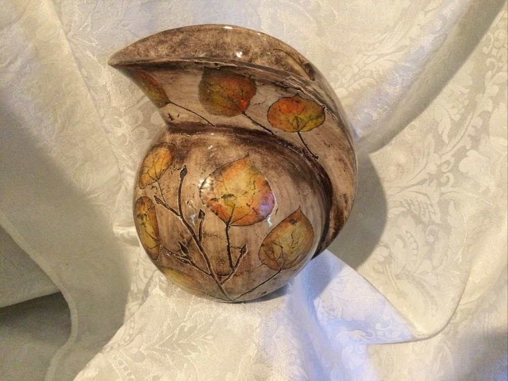 vintage Handcrafted Pottery Pitcher Or Vase