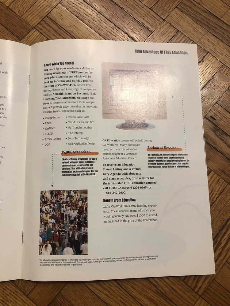 1996 TechniCon Tech Conference At CA-World New Orleans Info Packet