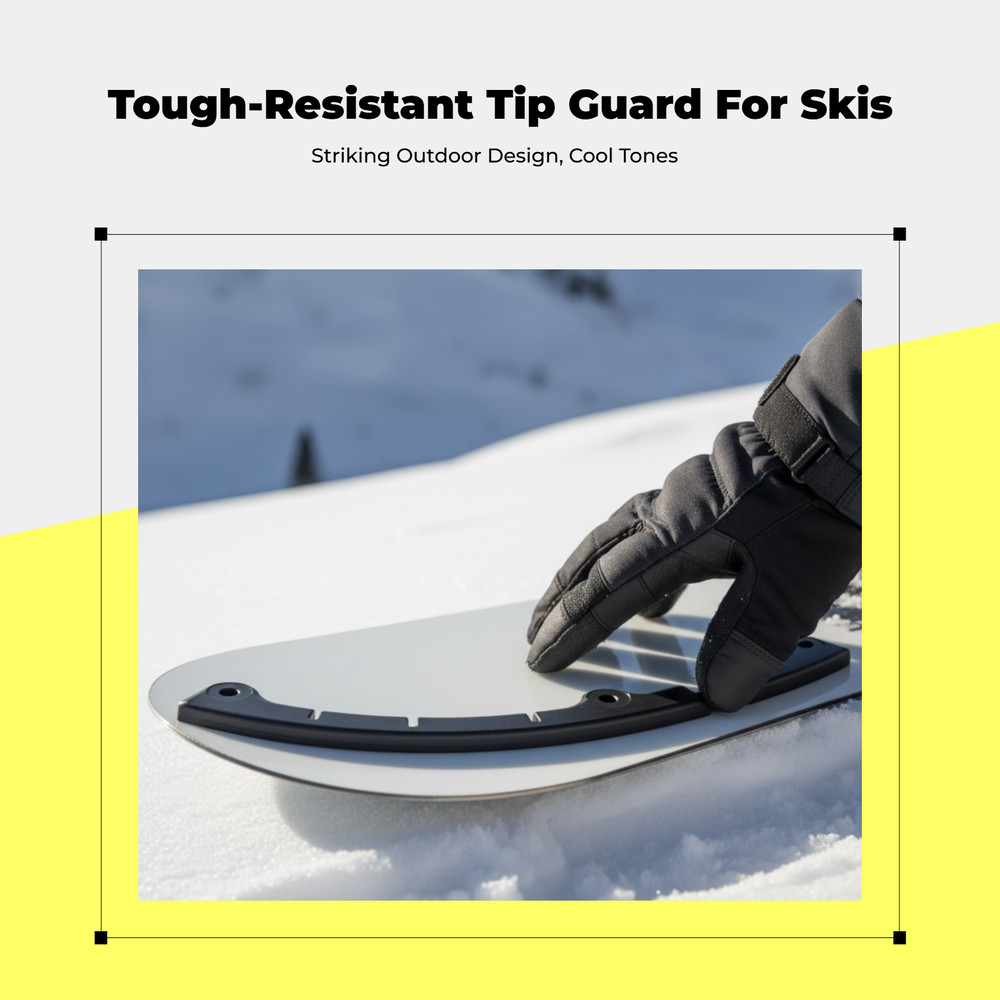 Black ski protector for powder