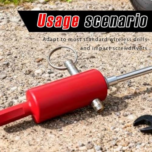 EZ-Crank Trailer Jack Drill Adapter - Heavy Duty Power Drill Crank Handle for