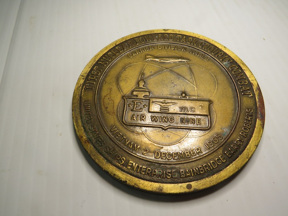 First Nuclear Powered Task Group In Combat USS Enterprise 1965 Medallion Navy
