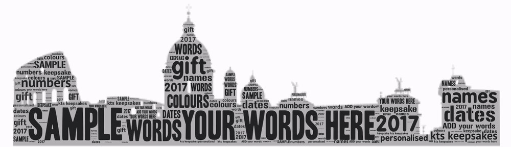word art picture personalised gift present keepsake Rome