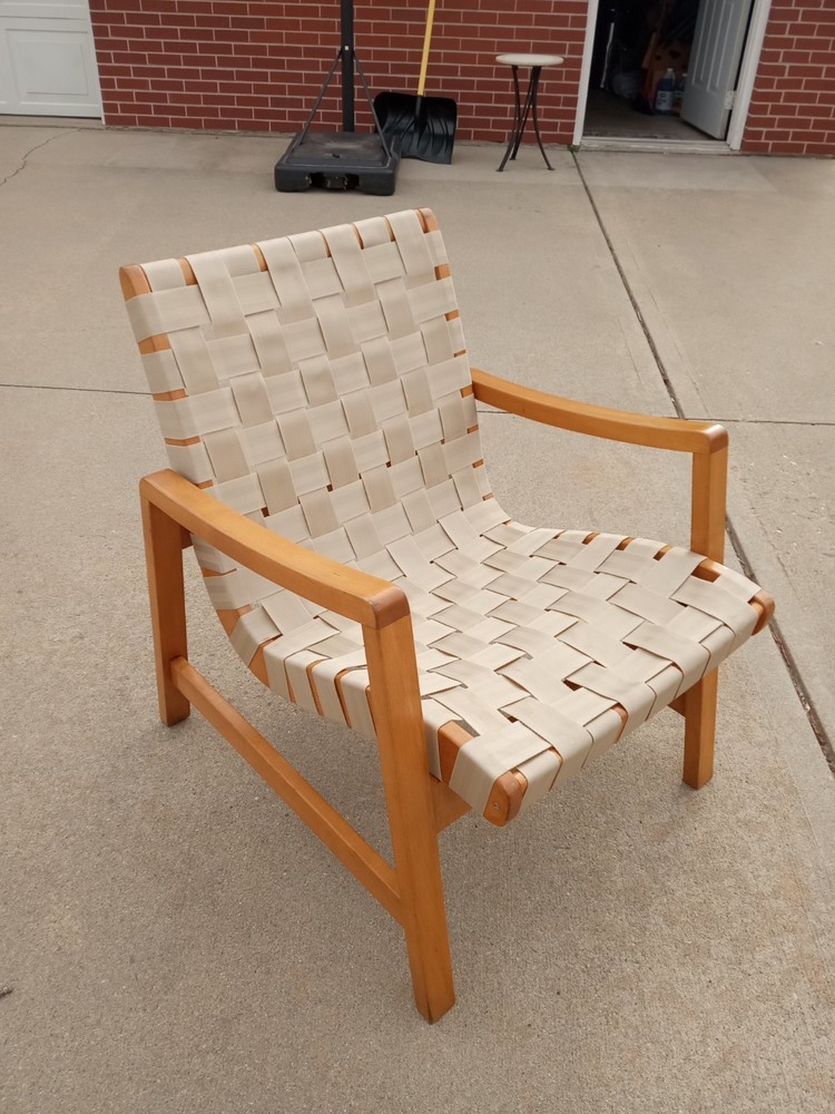 Jens Risom Knoll Webbed Lounge Armchair