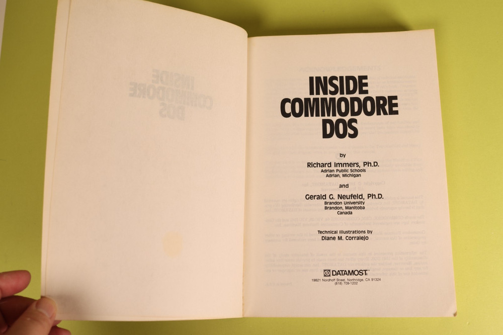 Inside Commodore DOS by Immers & Neufeld 2nd Printing 1985