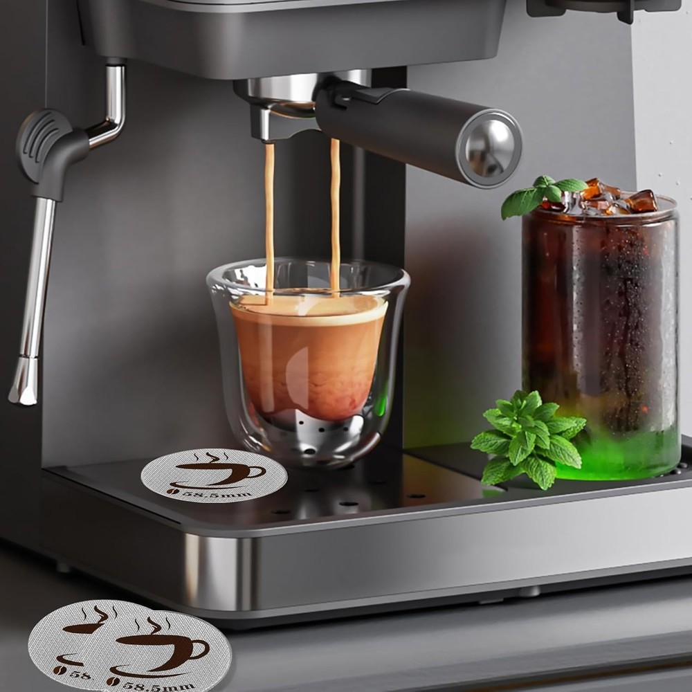 2 Packs 58.5mm Espresso Puck Screen, Reusable Screen Replacement,