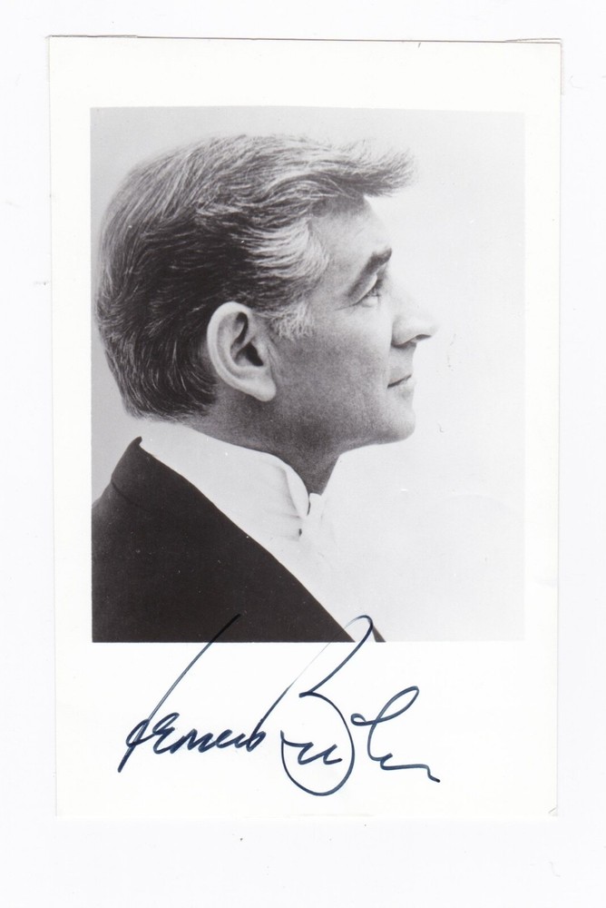 Leonard Bernstein Signed Photocard
