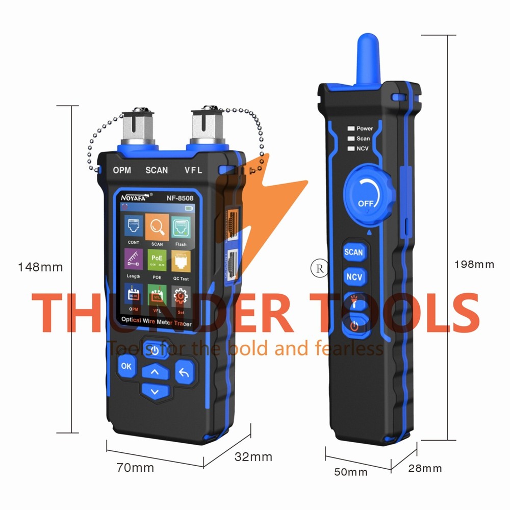 Thunder Tools NOYAFA Optical Network Cable Meter Tracer with LCD Display