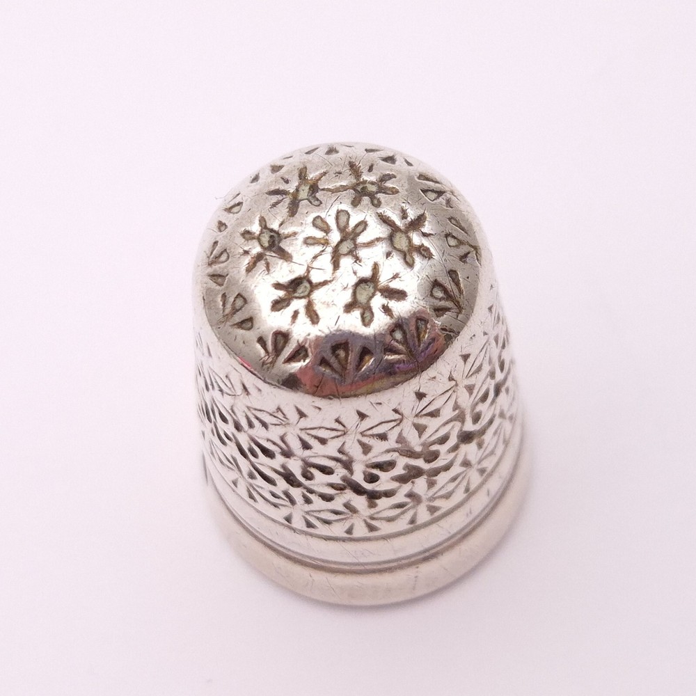 Antique 1920s Sterling Silver Thimble