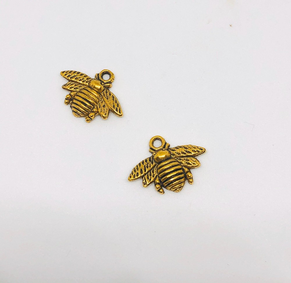 Brass Bumble Bee finding Charms crafts jewelry making (2)