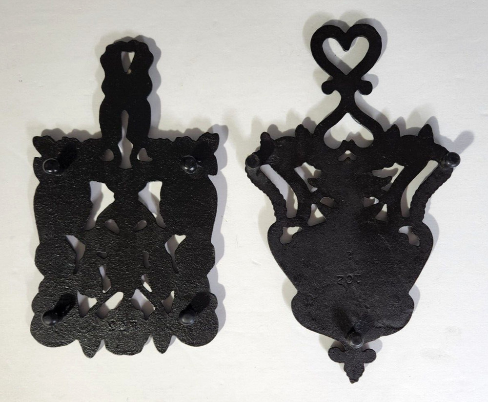 2 Vintage Cast Iron Trivets