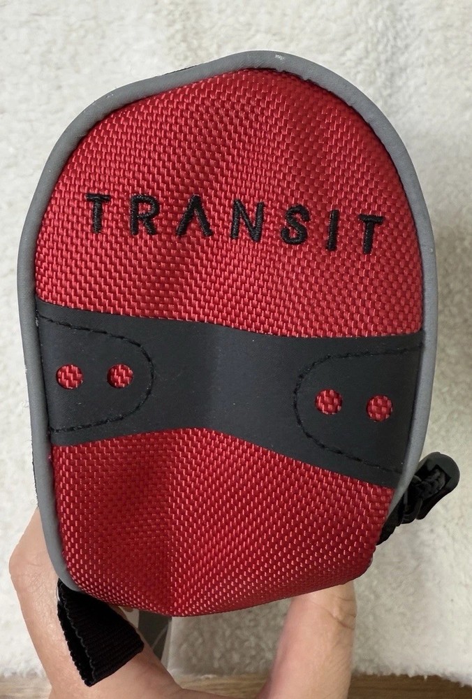 Transit Medium Ultra Wedge Seat Bag Black Red Bicycle Reflective Quick Secure